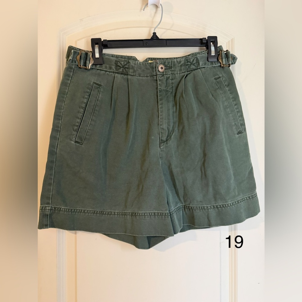 Vintage Abercrombie & Fitch bucle Olive Green Women's Bermuda sz 10 zoo zafari